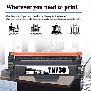(Black,6-Pack) Compatible Toner Cartridge Replacement for Brother TN730 TN-730 DCP-L2550DW MFC-L2710DW MFC-L2750DW MFC-L2750DWXL HL-L2350DW HL-L2390DW HL-L2395DW Printer Toner, Sold by Angelo.