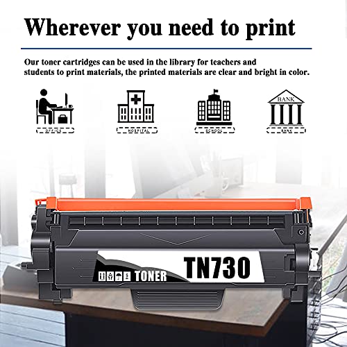 (Black,6-Pack) Compatible Toner Cartridge Replacement for Brother TN730 TN-730 DCP-L2550DW MFC-L2710DW MFC-L2750DW MFC-L2750DWXL HL-L2350DW HL-L2390DW HL-L2395DW Printer Toner, Sold by Angelo.