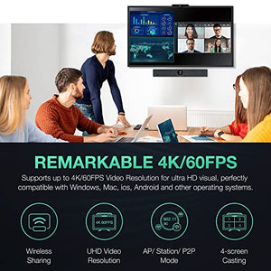 Yealink RoomCast 4K Ultra HD Wireless Presentation Pod for Effective Collaboration
