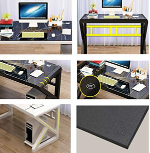 YWDNZ Home Office Desks Computer Desk, Modern Minimalist Desk, Tempered Glass Desk, Home Office Computer Desk, Workstation, PC Laptop Desktop Workstation (Color : B, Size : 80x50x75cm)