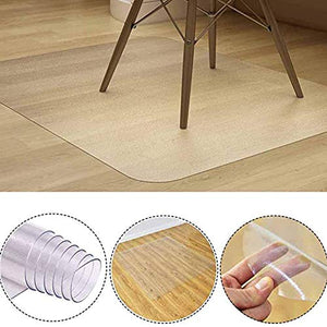 Fushou Chair Mat for Hard Floors 160x230cm PVC Translucent Non-slip Easy to Clean