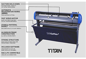 28" USCutter Titan 3 Vinyl Cutter with Servo Motor and ARMS Contour Cutting Plus Design/Cut Software