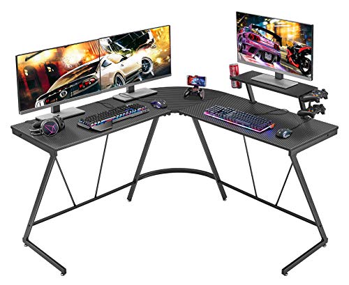 Mr IRONSTONE Electric Height Adjustable Desk 53.5" Standing Desk Sit to Stand Home Office Computer Desk & L-Shaped Gaming Desk 50.8" Computer Corner Game Desk, Home Office Writing Workstation