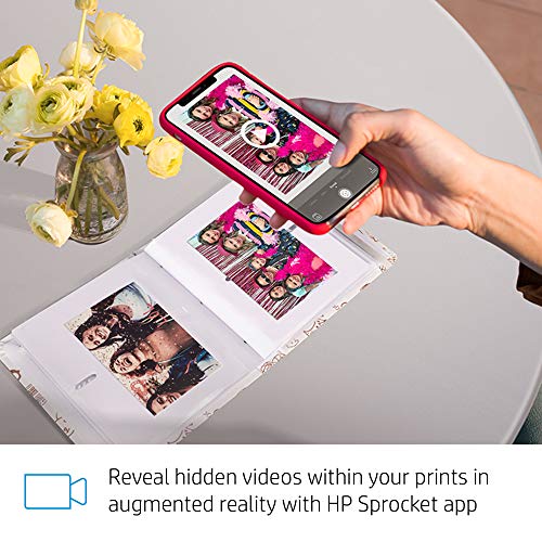 HP Sprocket Studio 4x6” Instant Photo Printer – Print Photos from Your iOS, Android Devices & Social Media - Paper, Ink & Charger Bundle