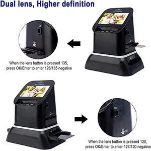 QINTH Film & Slide Scanner, 120 Negatives, 22 MP Digital Converter