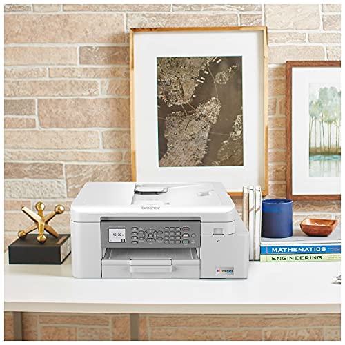 Brother INKvestment Tank MFC-J4335DWB Wireless Color All-in-One Inkjet Printer - Print Copy Scan Fax - 20 ppm, 4800 x 1200 dpi, 1.8" Touchscreen, Auto Duplex Print, 20-sheet ADF, Tillsiy Printer Cable