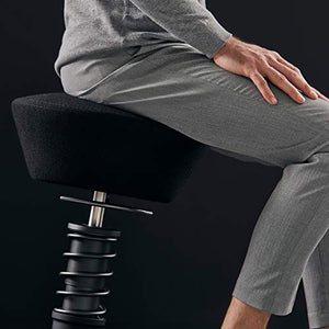 Aeris Swopper Air New Edition Ergonomic Stool with Castors - Dynamic Office Chair for Healthy Back - 17.7-23.2" Standard Height