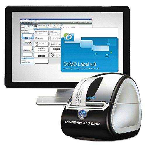 DYMO 1752265 LabelWriter Turbo Printer, 71 Label/Min, 5w x 7 2/5d x 5 1/2h