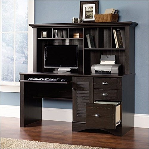 Bowery Hill Computer Desk w Hutch in Antiqued Paint