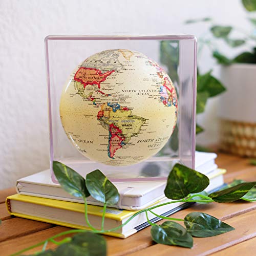 MOVA Political Map Yellow Globe Cube 5"