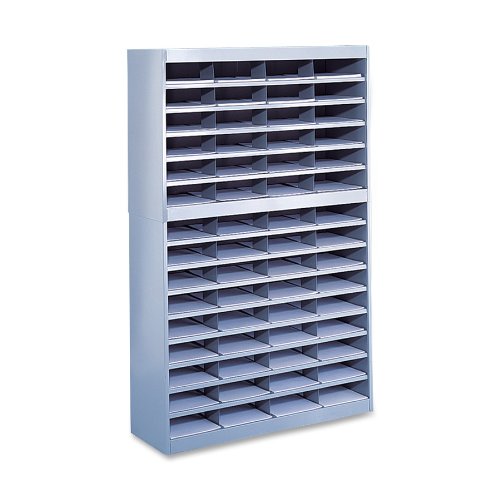 Safco Products 9231GRR E-Z Stor Literature Organizer, 60 Letter Size Compartments, Gray