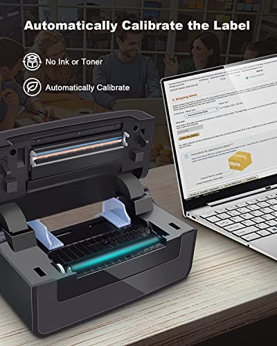 POLONO Label Printer - 150mm/s 4x6 Thermal Label Printer, Commercial Direct Thermal Label Maker, Compatible with Amazon, Ebay, Etsy, Shopify, FedEx, Support Windows and Mac (Purple, Gray)