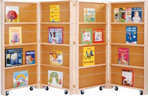 Jonti-Craft 0267JC Mobile Library Bookcase, 4 Sections