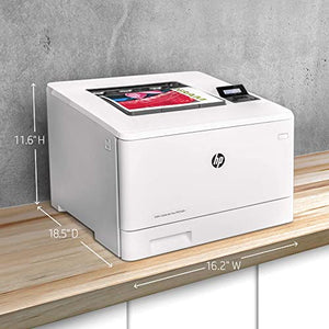 HP Color Laserjet Pro M454dn Laser Printer, Automatic 2-Sided Printing, Auto-On/Auto-Off Technology, 2-line LCD Display, 28 ppm, 250-Sheet, 256 MB, Bundle with JAWFOAL Printer Cable.