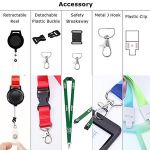 100 Pack Custom Lanyards Customized Neck Strap Print Your Name Text Logo Image Slogan for Office Company School Event