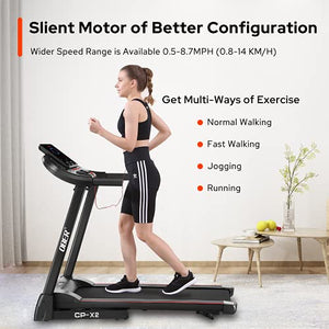 Ober Folding Treadmills for Home with Manual Incline, 2.5HP Portable Electric Foldable Treadmills with Updated Display, 242 lb Bearing Weight Jogging Walking Running Machine for Home Office Use