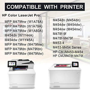 3 Pack Compatible 414A | W2020A Toner Cartridge Black Replacement for HP Color Laserjet Pro MFP M479fnw M479fnw M479fdw M479fdw M479fdn M478f-9f M454dn M453-4 M478f-M479f Printer Toner Cartridge.