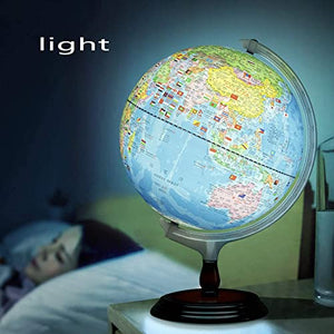 HXHBD World Globes for Adults Children Kids with Light Luminous 25cm Teaching,Chinese and English map/100 (Color : A)