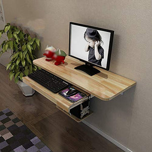 Feifei Wall-Mounted Drop-Leaf Table, Corner Table, Wall-Mounted Computer Desk, Home Office Desk Workstation, Children's Desk (Color : Wood Color, Size : 8040CM)