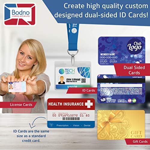 Fargo DTC4500e Dual Sided ID Card Printer & Complete Supplies Package with Bodno ID Software - Silver Edition