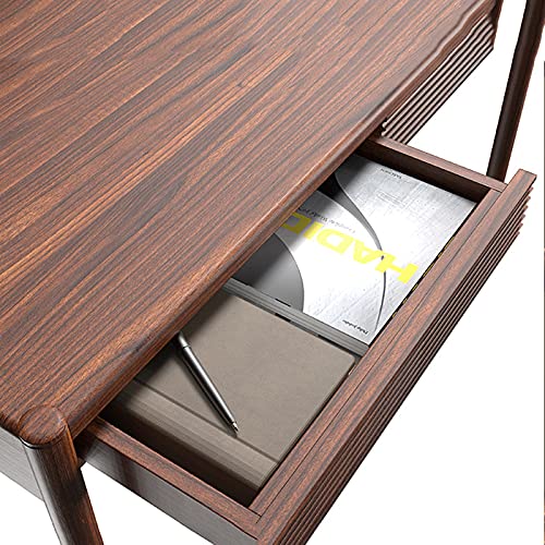 Modern Gaming Desk with Leather Memo Board and Drawer - 48" Black Walnut