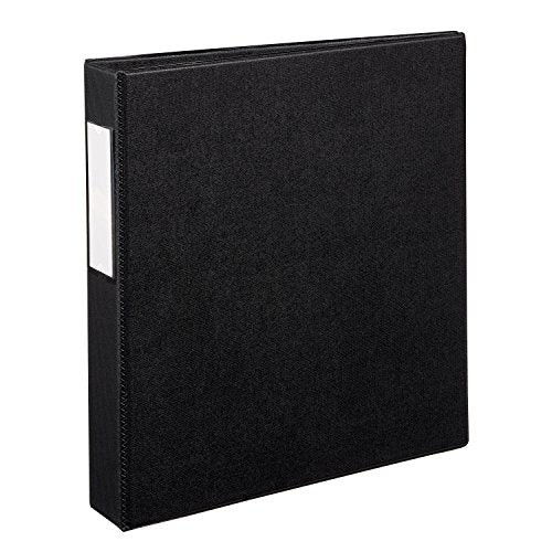 Avery Durable Binder, 1-1/2" One Touch Rings, 400-Sheet Capacity, Label Holder, DuraHinge, Black (08402)