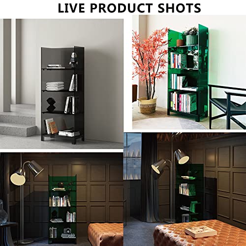Acrylic Multi-Layer Floor Bookshelf, Blue (Green)