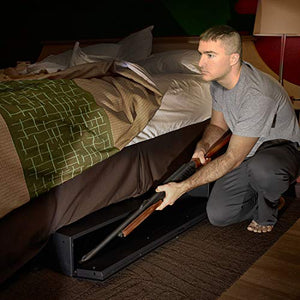 Secure It Under Bed Safe Fast Box 47- A Hidden Gun Safe, Protect Your Guns with Electronic Lock and All Steel Construction. Easy Access with Quick Release, Perfect for Under Bed, Vehicle, Cabinet