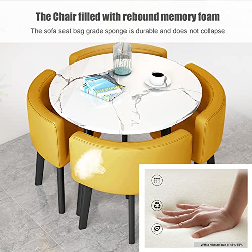 HM&DX 5-Piece Small Conference Room Negotiation Table and Chair Set