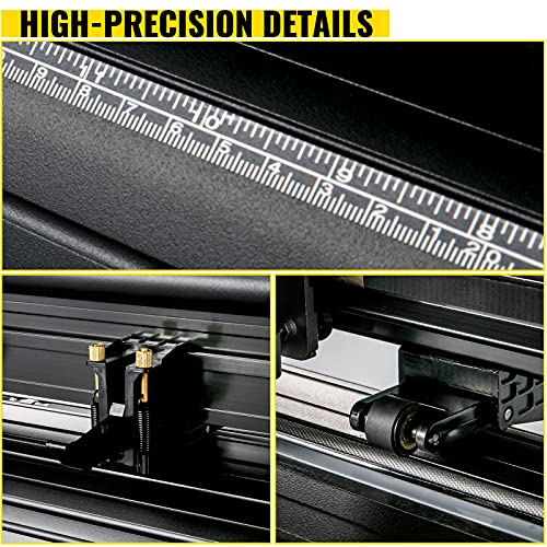 VEVOR Vinyl Cutter Machine, 720mm Cutting Plotter, Automatic Camera Contour Cutting 28 Plotter Printer with Servo Motor & Stand Vinyl Cutting Machine Adjustable Force and Speed for Sign Making