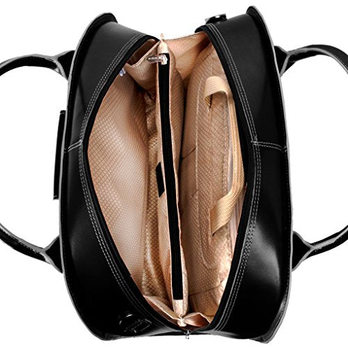McKleinUSA ROSEVILLE 96645 Leather Fly-Through™ Checkpoint-Friendly Detachable-Wheeled Ladies' Briefcase