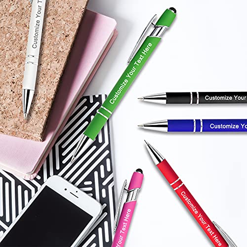 Up to 300 Pcs Custom Pens Bulk,Personalized Pens with Free Engraving,Customized Stylus Ballpoint Pens with Your Name,Text,Message for Business,Graduation,Anniversaries-Colorful Pens 156 Packs