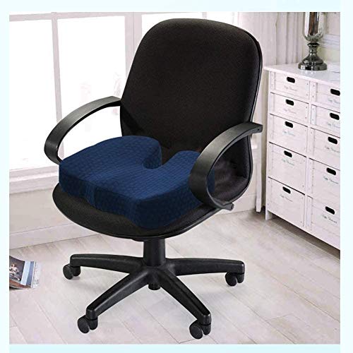 Comfort Foam Seat Cushion for Lower Back, Sciatica Pain Relief - Office Chair and Car Seat Support