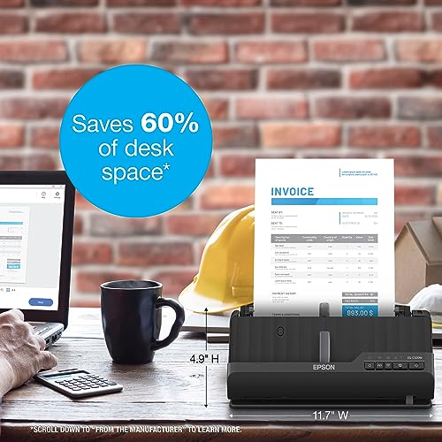 Epson Workforce ES-C320W Wireless Compact Desktop Document Scanner