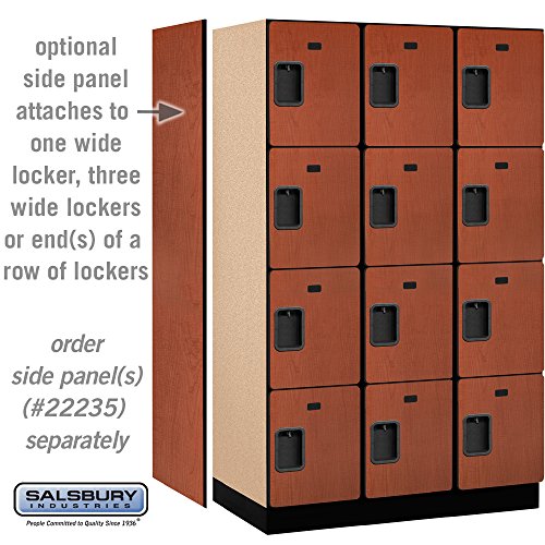 Salsbury Industries 6ft High Cherry 4-Tier Designer Wood Locker