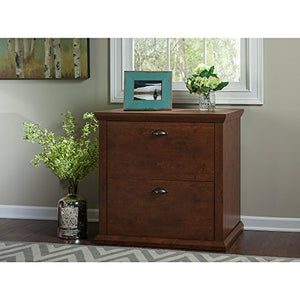 Bush Furniture Yorktown Lateral File Cabinet in Antique Cherry