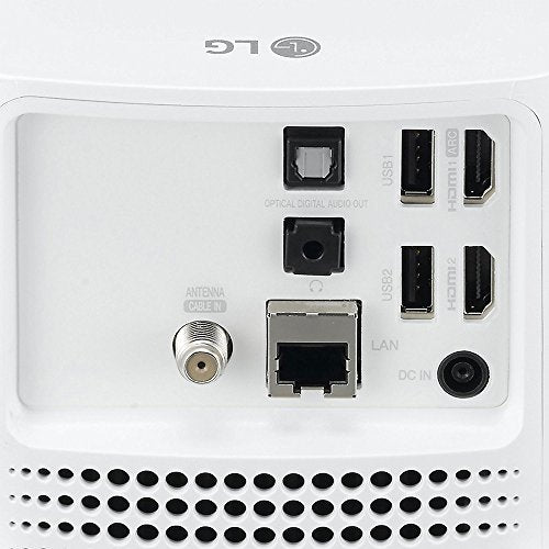 LG HF85JA Ultra Short Throw Laser Smart Home Theater Projector (2017 Model) White + 2 x 6ft High Speed HDMI Cable + Lens Cleaning Pen + Ceiling Bracket + 6-Outlet Surge Adapter