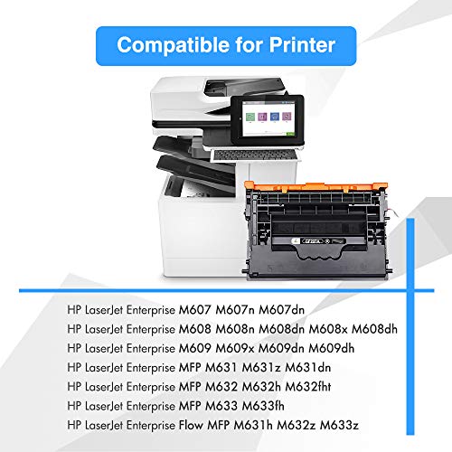 TRUE IMAGE Compatible Toner Cartridge Replacement for HP 37A CF237A CF237X Work with Enterprise M607n M608dn M608n M609 M607dn M608x M609x MFP M631 M631h M632 M633fh Printer (Black, 4Pack)