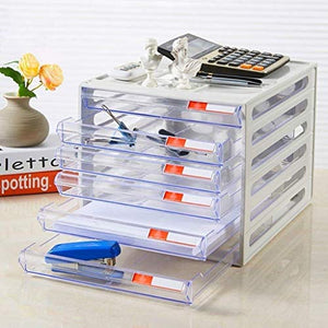 None File Cabinets Office File Storage Small White Label Different Drawers Plastic (26X34X24CM)