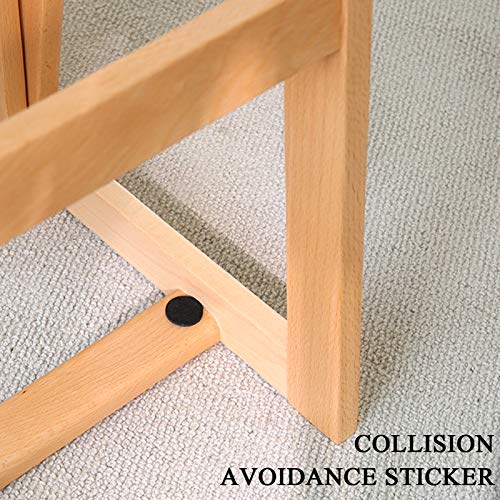 LUCEAE 3-Step Wooden Folding Step Stool - Portable & Sturdy