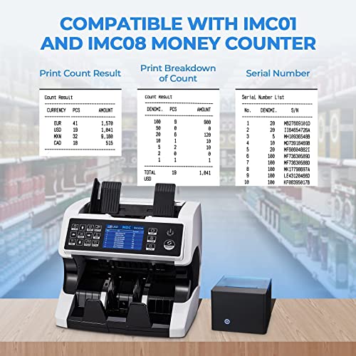 Printer and IMC01 Money Counter Machine Mixed Denomination