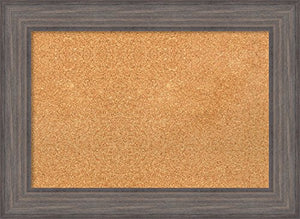 Amanti Art Framed Cork Board, Country Barnwood Extra Large - 40 x 28-inch