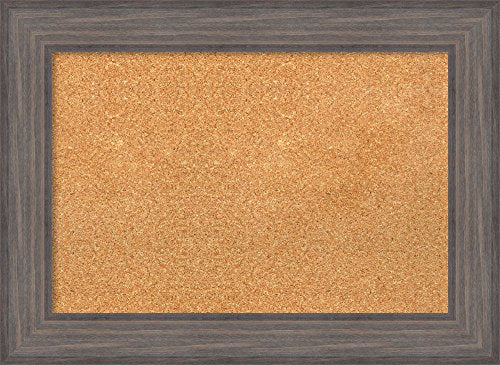 Amanti Art Framed Cork Board, Country Barnwood Extra Large - 40 x 28-inch