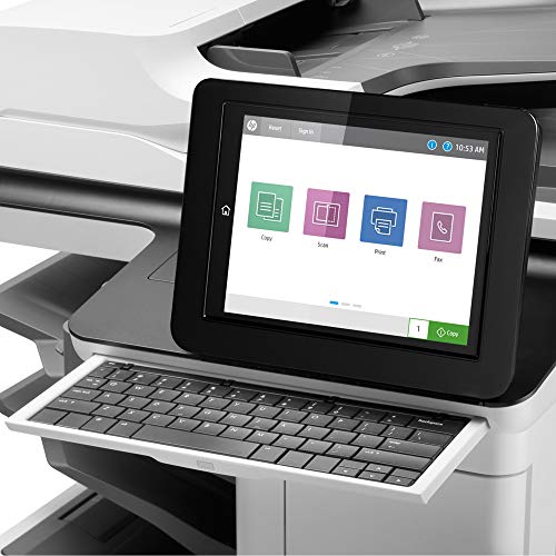 HP LaserJet Enterprise Flow MFP M636z Monochrome Multifunction Printer with High-Capacity Input Feeder, Wheeled Stand and 3-bin Stapler/Stacker (7PT01A)