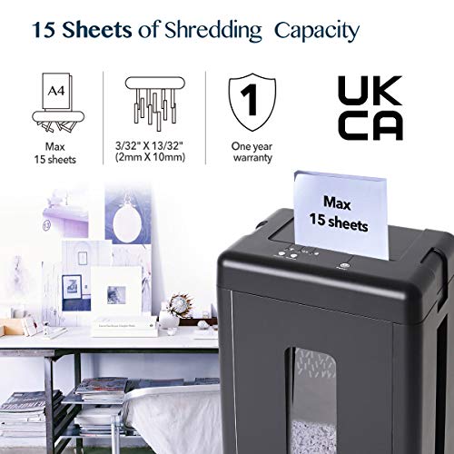 WOLVERINE 15-Sheet Super Micro Cut High Security Shredder SD9520 (Black ETL)