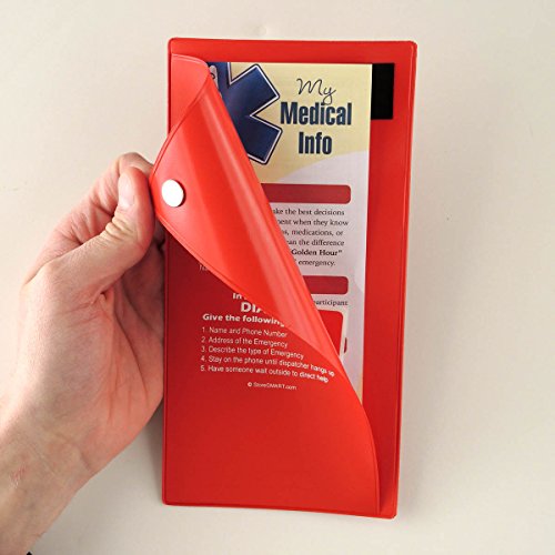 StoreSMART - Vial of Life 100-Pack - Magnetic Easy Open - Magnetic Back - Red - VOLMCP502MB-R-100