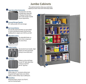 Tennsco TNNJ2478SULGY Jumbo Steel Storage Cabinet
