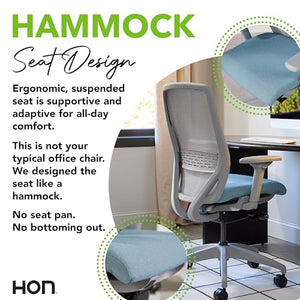 HON Nucleus Grey Ergonomic Office Chair with Synchro-Tilt Recline & Adjustable Lumbar Support