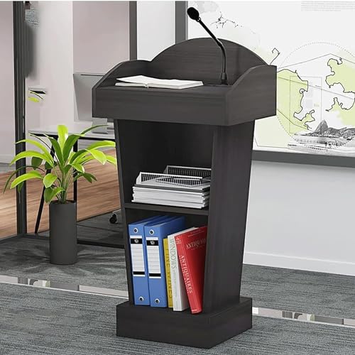 SePkus Presentation Lectern Stand with 2 Storage Compartments (F)