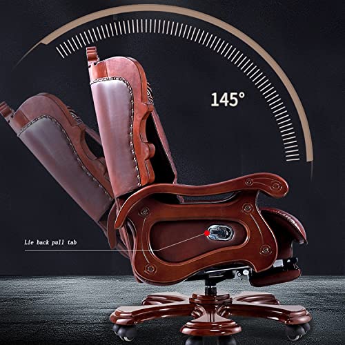 CBLdF Ergonomic Leather Boss Chair with Footrest, High Back Executive Office Chair